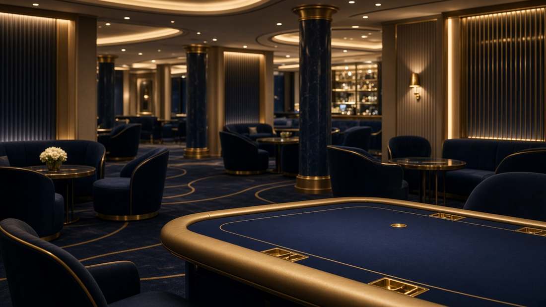 Espace casino élégant à bord du paquebot
